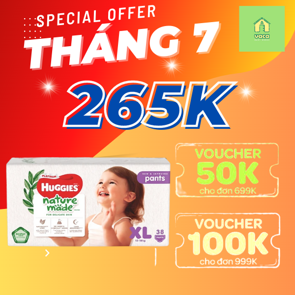 Tã Quần Siêu Cao Cấp Huggies Platinum Nature Made XL38