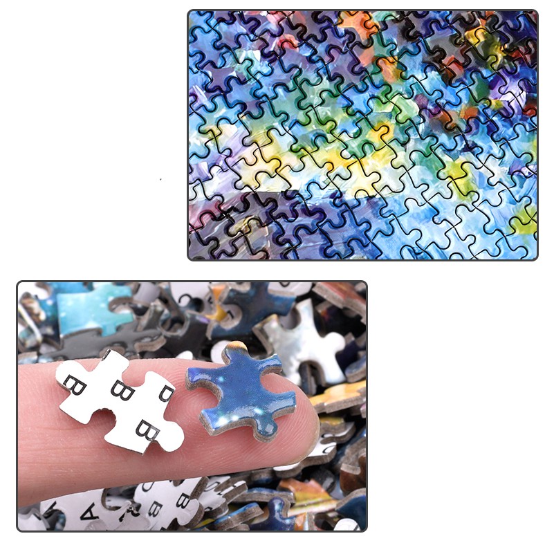 Bộ Tranh Ghép Xếp Hình 1000 Pcs Jigsaw Puzzle Hưu Ngũ Sắc Thú Vị Cao Cấp