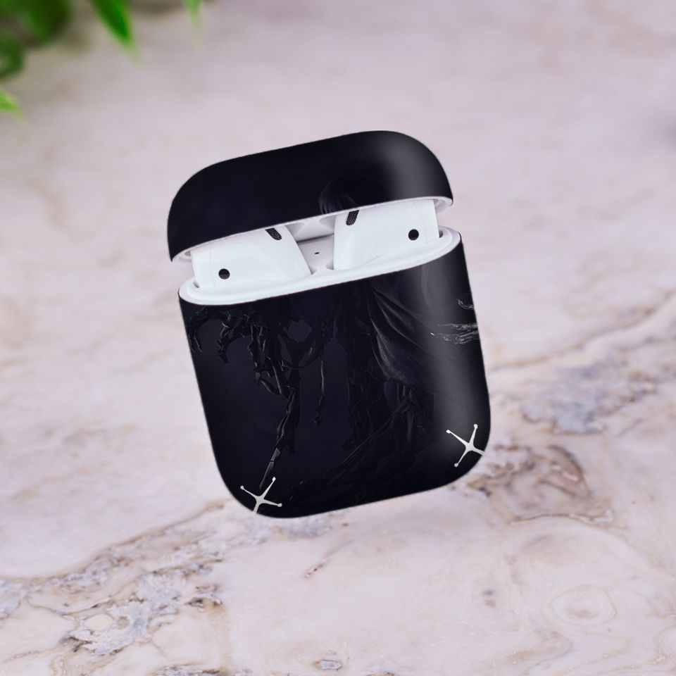 Miếng dán skin chống bẩn cho tai nghe AirPods in hình thiết kế - atk201 (bản không dây 1 và 2)