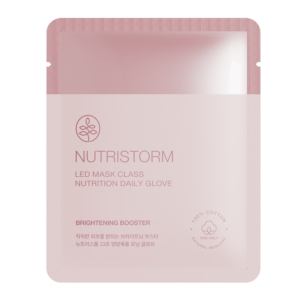 Miếng pad tẩy tế bào chết &amp; cung cấp tinh chất dưỡng trắng da Nutristorm Led Mask Class Nutrition Daily Glove BRIGHTENING BOOSTER