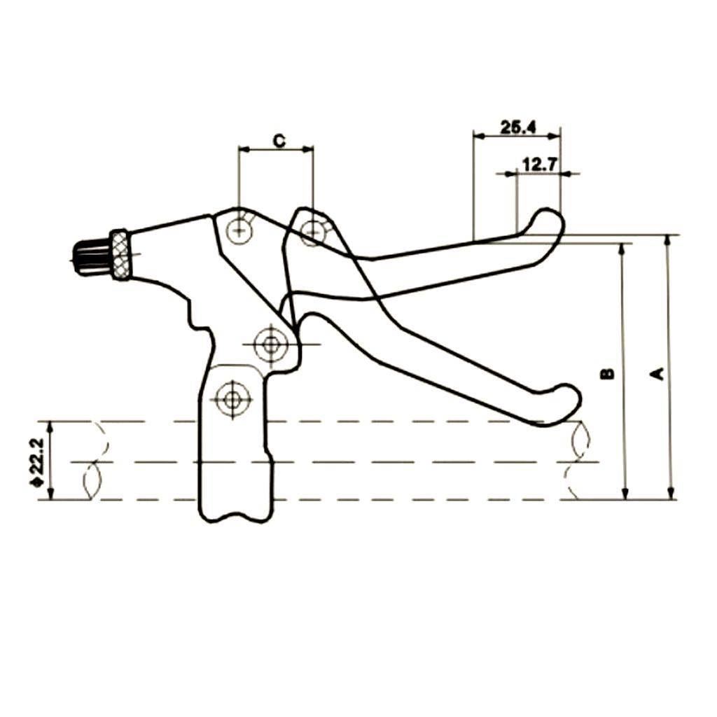2x1 Pair Bike Brake Levers Handles V-Brake MTB Road Bicycle Cycling Fixed Gear
