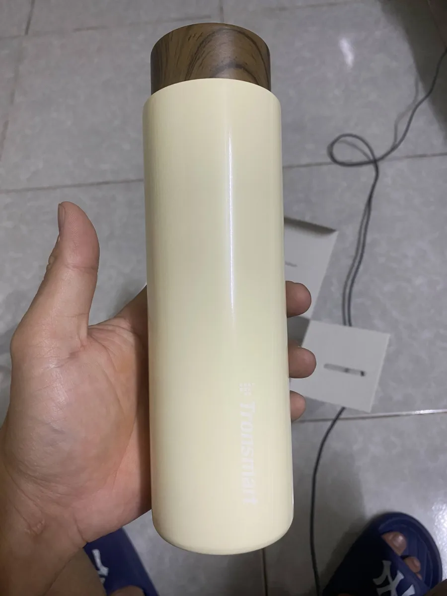 Bình Nước Giữ Nhiệt TRONSMART TS BOTTLE 400ml Nắp Gỗ - Gọn Nhẹ - Thời Trang - Giữ Nhiệt - Hàng Chính Hãng