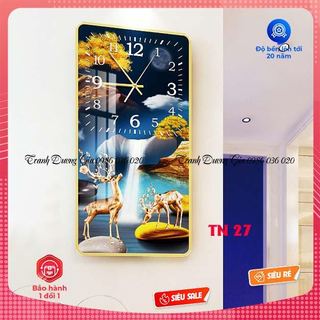 Tranh đồng hồ treo tường tráng gương 3D trang trí phòng khách đẹp {giá xưởng} kim trôi - Tặng pin và đinh treo