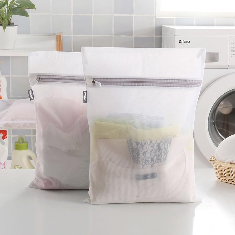 Túi lưới giặt đồ trong máy giặt, 2 lớp, mắt lưới nhỏ caocấp, bảovệ quần áo, đồ lót, tất/vớ, tránh bị xù lông nhàu nát Túi Giặt