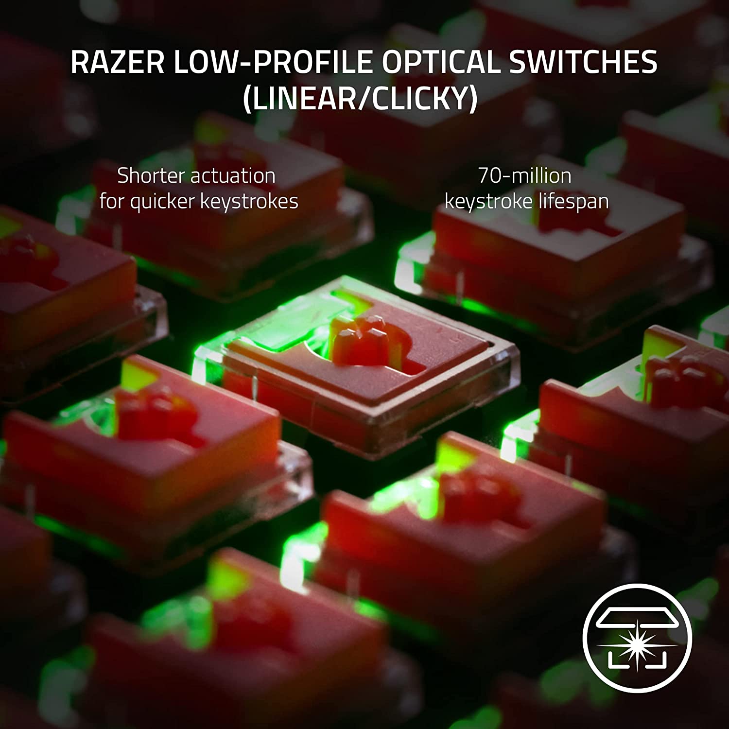 Bàn phím ơ quang học Razer DeathStalker V2-Low Profile Optical Gaming Keyboard (Linear Red Switch)_Mới, hàng chính hãng