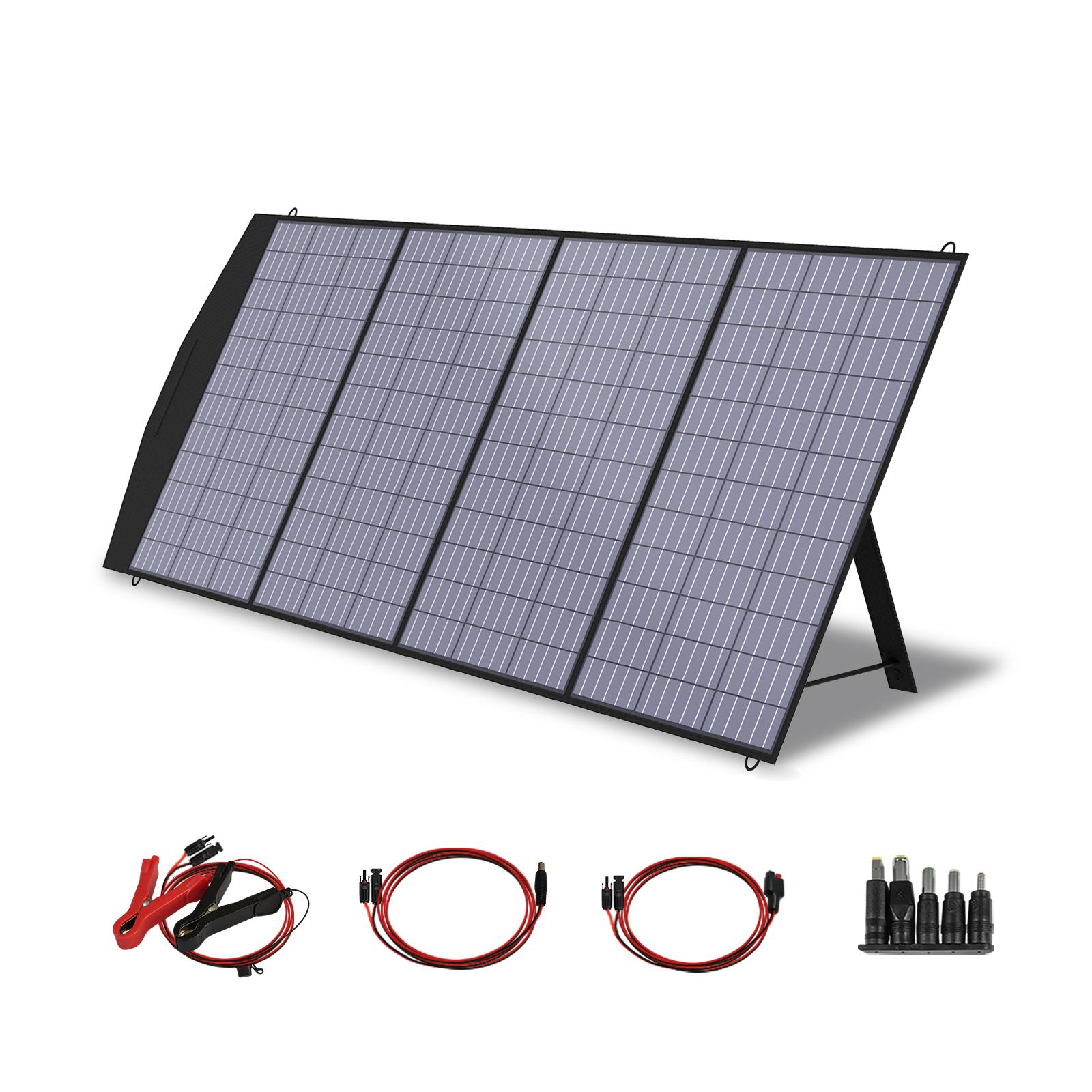 Bảng điều khiển năng lượng mặt trời có thể gập lại ALLPOWERS 18V, Bộ sạc năng lượng mặt trời di động 60/100/120/200W để cung cấp năng lượng, Máy tính xách tay, Máy phát điện năng lượng mặt trời, Câu cá Màu sắc: 200W
