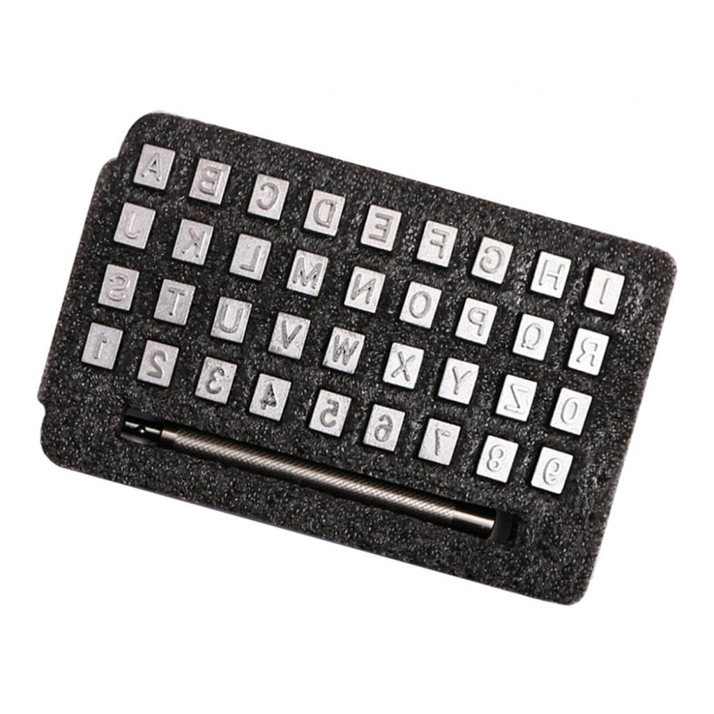 37pcs DIY Leathercraft Stamp Tools Metal Letter And Number Stamps Punch Set