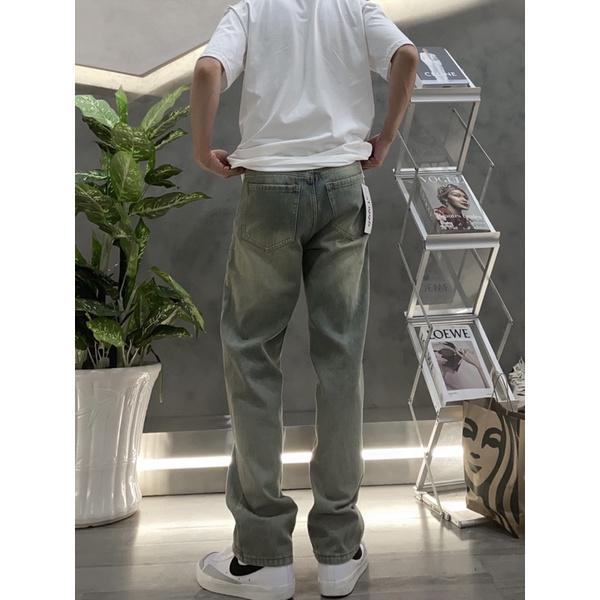 Jeans nam loang màu baggy jeans ống rộng in chữ Dico 844