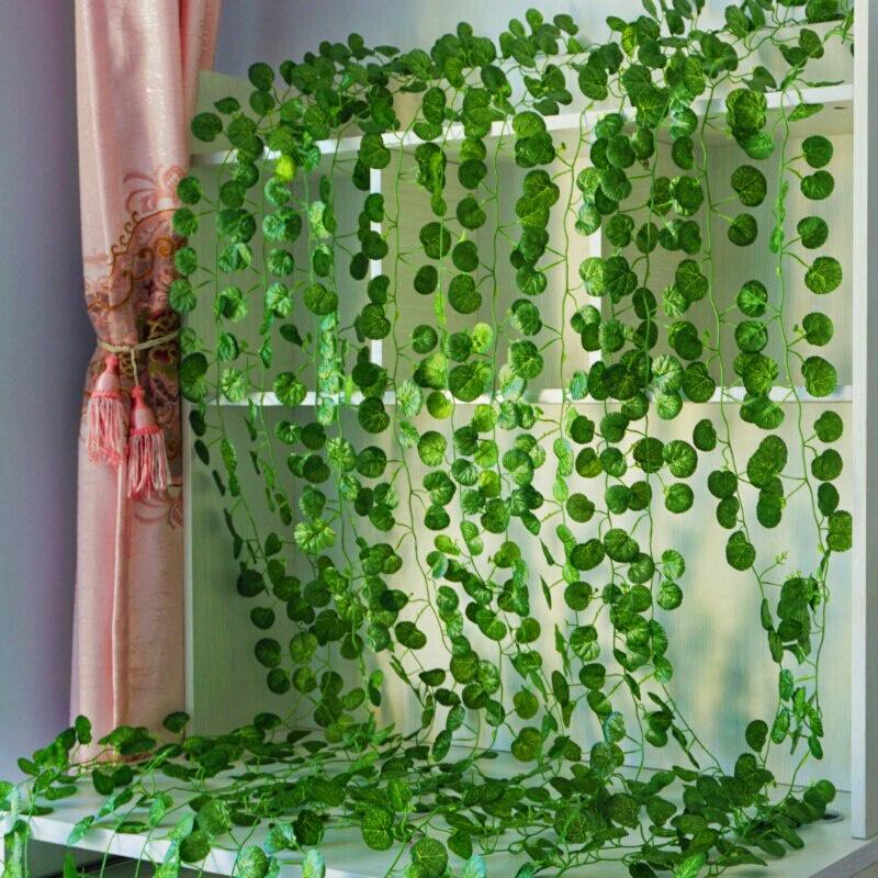 Dây lá giả, dây trầu bà giả dài 2m trang trí trần, vách, tường nhà, ban công, hàng rào xanh mát Flowermini