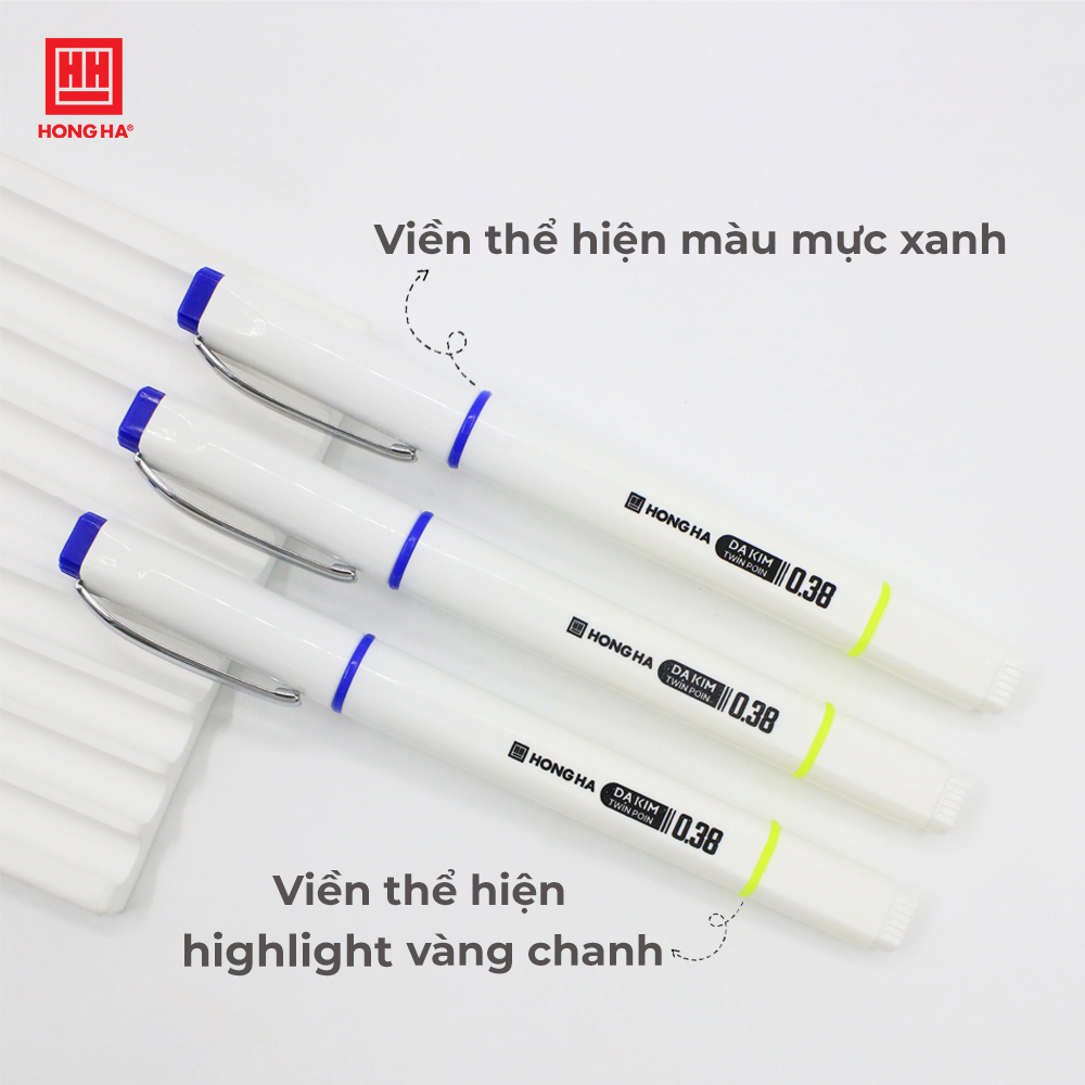 Bút Dạ Kim Twin Point - HH - 102 (Đen, Xanh) (0.38mm) - 2759