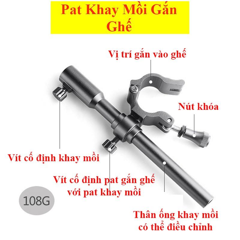 Bộ Pat gắn ghế - Pat rọng cá - Pat chống cần - Pat khay mồi - Pat đèn câu cá cao cấp LK-15