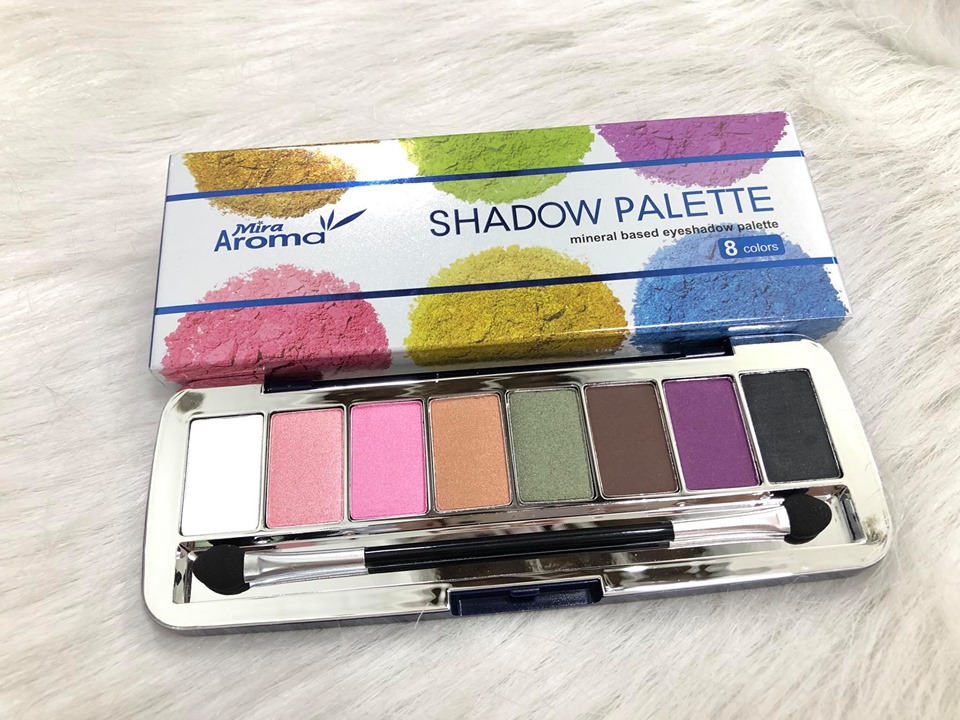 Phấn mắt 8 ô siêu mịn Mira Aroma Shadow Palette 8 Colors Hàn Quốc (2g x8) No.4 tặng kèm móc khoá