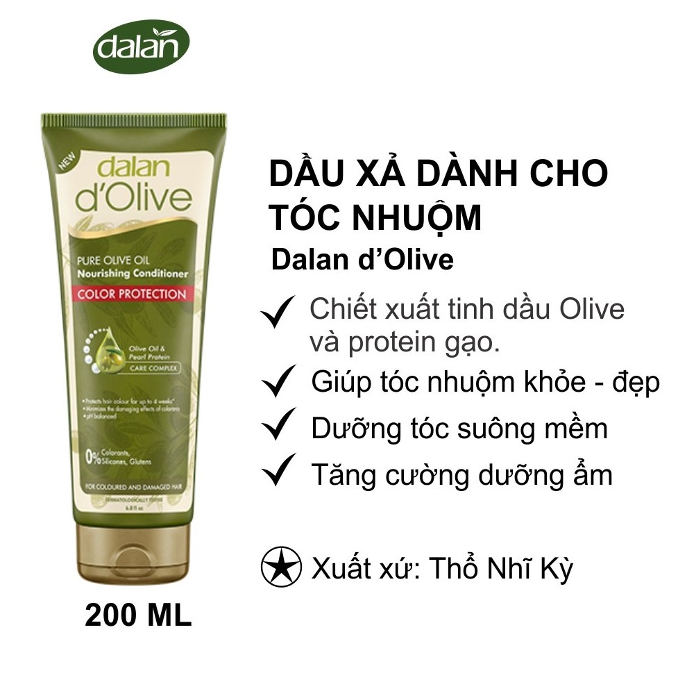 Dầu Xả Oliu Cho Tóc Nhuộm Dalan D'Olive Conditioner Nutrition Color Protection
