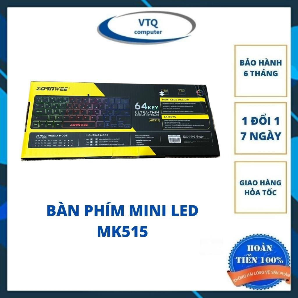 Bộ bàn phím Laptop nhỏ gọn tiện dụng có led, Bàn phím mini 64Key led G_NET