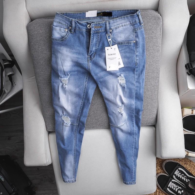 Quần jean nam rách bụi thời trang VNXK