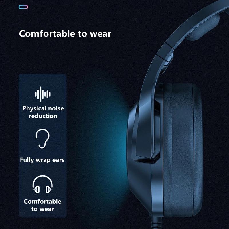Mới K9 Đen Quỷ Phiên Bản Mèo Tai Cô Gái Tai Nghe Chơi Game RGB Dạ Quang Điện Thoại Di Động Máy Tính Giảm Tiếng Ồn Có Mic