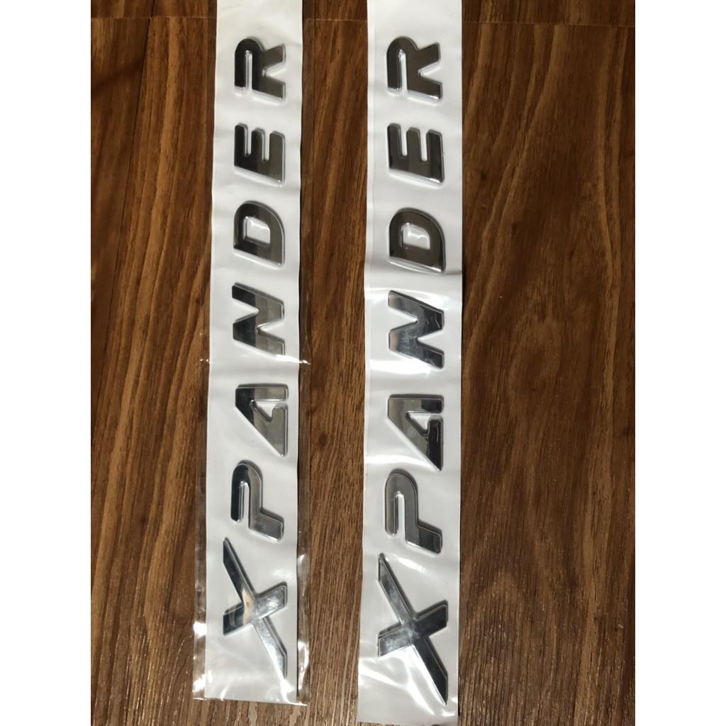 Bộ tem dán chữ nổi Xpander mạ crom cao cấp
