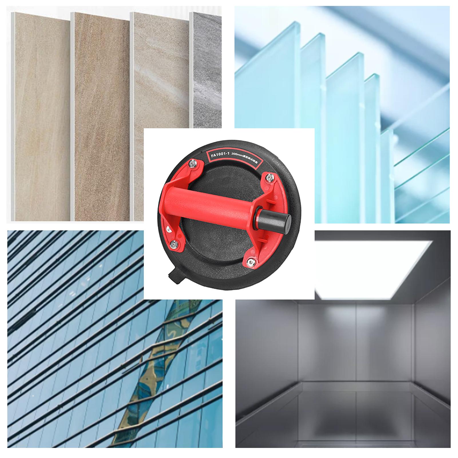 200mm Diameter Vacuum Suction Cup 100kg High Bearing Capacity Heavy Duty Vacuum Ceramic Tile Lifter for Granite Glass Lifting Tool