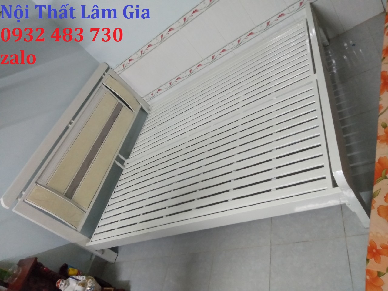 Giường sắt hộp cao cấp 4x8 1m2x2m