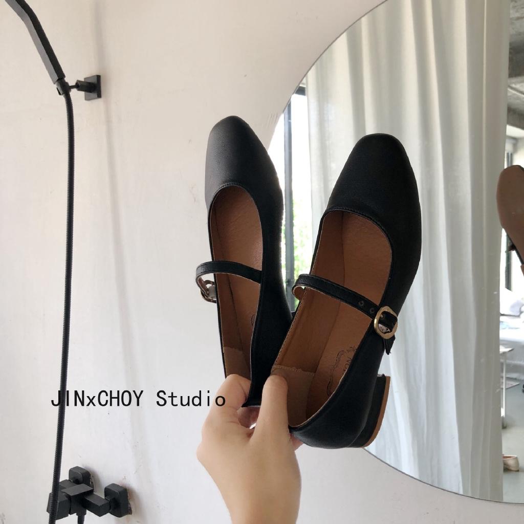 Giày Búp Bê Đế Bằng Mũi Vuông Thời Trang Thanh Lịch Cho Nữ