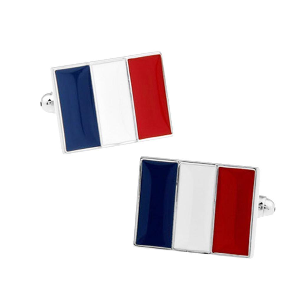 Cuff French Flag Cufflinks Punk Style French Shirt Cufflinks for Men Jewelry