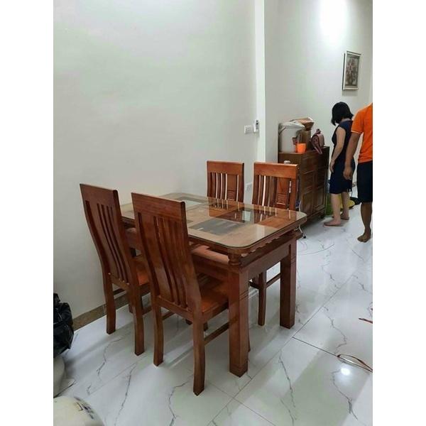 SIÊU SALE bàn ghế ăn cho phòng bếp gỗ xoan ta 4 ghế hoặc 6 ghế tùy chọn