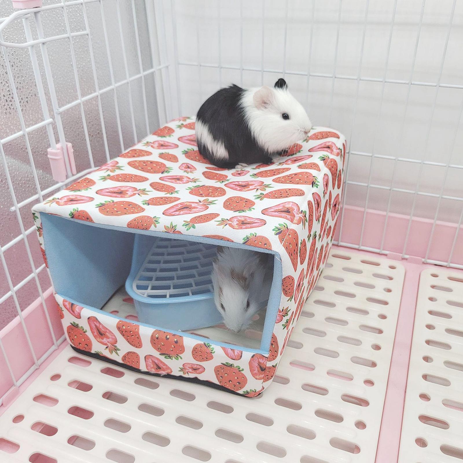 Bottomless Cage Hideout Hamster House for Small Animals, Chinchilla, Rat