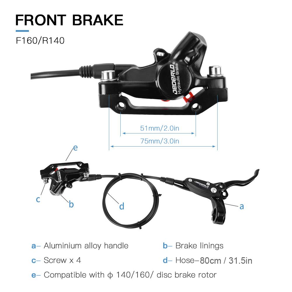 Bộ Phanh Đĩa 160Mm Rotor Bằng Nhôm Và Phanh Đĩa Sau Xe Đạp Bằng Thép Không Gỉ Xe Đạp Thủy Lực