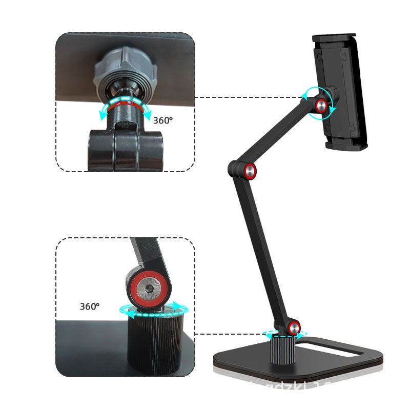 Giá đỡ điện thoại di động gấp kểu cánh tay robot Desk Gooseneck Aluminium Alloy Tablet Stands