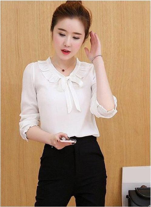 Áo Sơ Mi Nữ Đính Nơ Thời Trang
