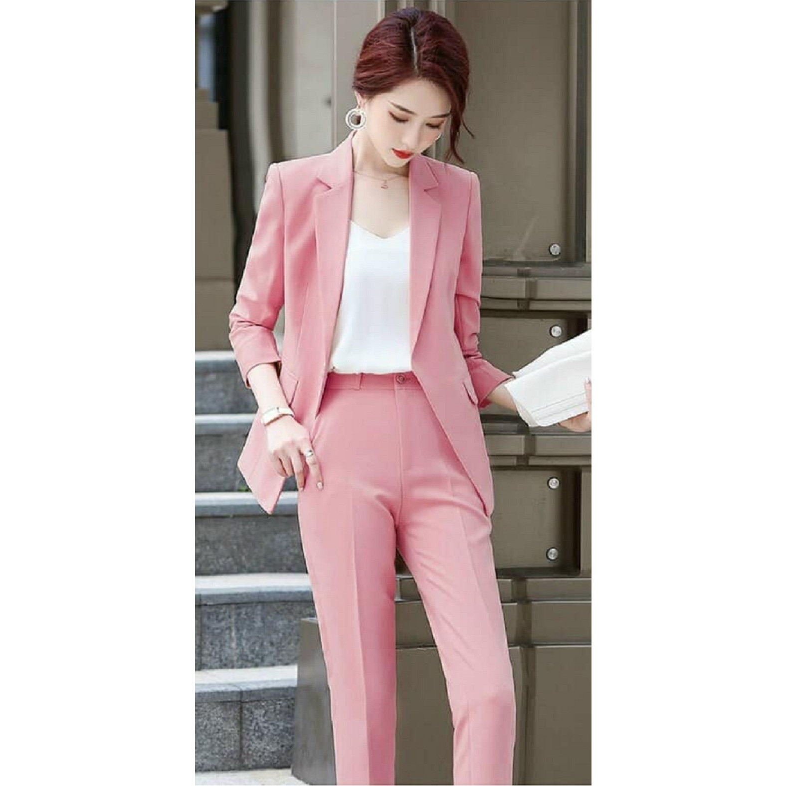 Set Nguyên Bộ Áo Vest Tay Dài + Quần Dài