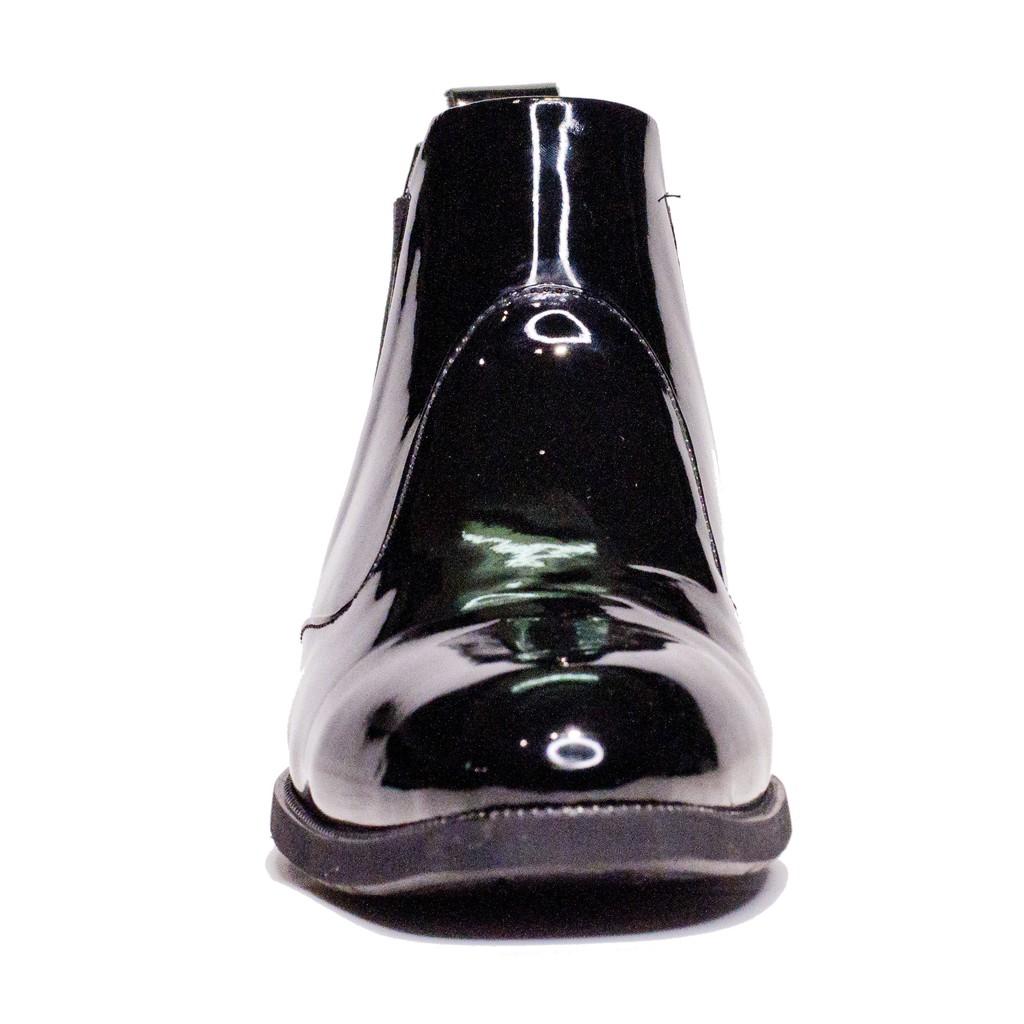 Giày Boot Nam Cổ Chun Da Bóng Màu Đen Sang Trọng Và Phong Cách - CB520-BONGCHUN-BONGDEN