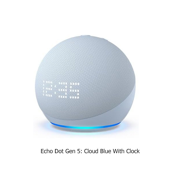 Loa thông minh Amazon Echo Dot Gen 5 Smart Speaker tích hợp trợ lý ảo - Full Color/with Clock - Hàng Nhập Khẩu