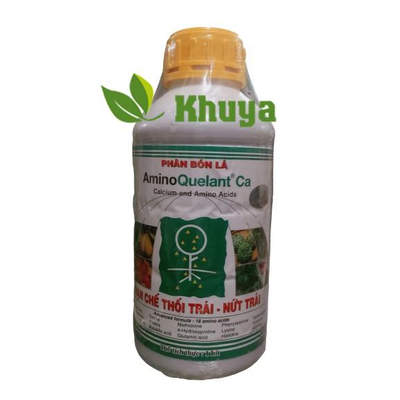 Phân bón lá đạm sinh học Growmore AminoQuelant Ca 1 lít Chống thối và Nứt trái