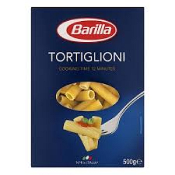 Mì Nui Barilla Hình Ống Tre Các Cỡ Tortiglioni - 500g