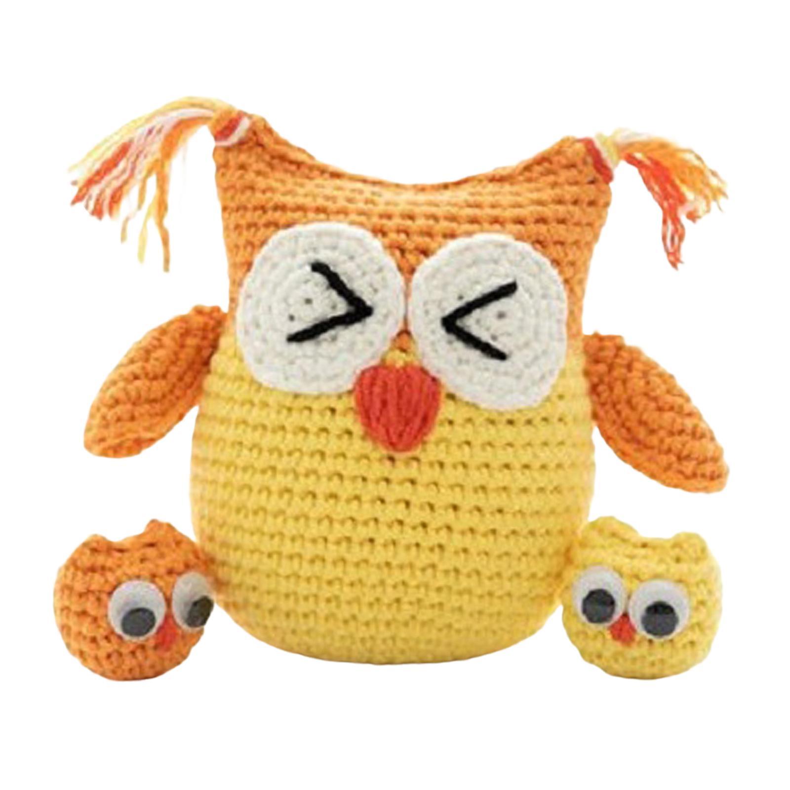 2pcs DIY Beginner Crochet Kit Needlework Crocheting Craft Classic Make Your Own Crochet Doll Kit for Beginners for Birthday Gift