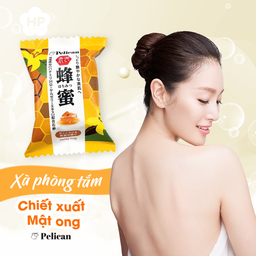 Xà Phòng Tắm Pelican Chiết Xuất Từ Mật Ong Family Soap Honey (80G)