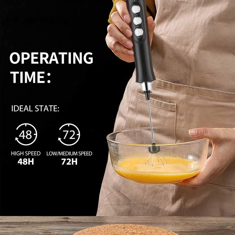 Mini Frother Cho Cà Phê, Bọt Sữa Cầm Tay, Đánh Uống Phối Cho Cà Phê Matcha USB Sạc Với 10 Stencils