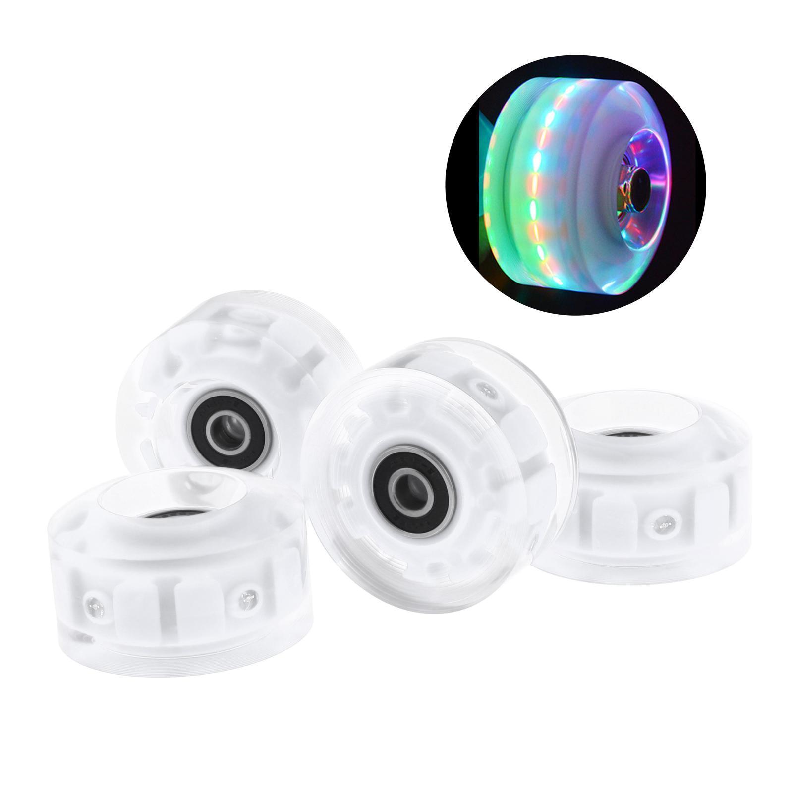 4Pack Quad Roller Skate Wheels with Bearings for Double Row Skateboard