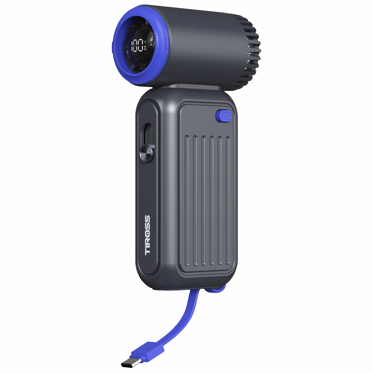 Quạt tích điện cầm tay cao cấp USB TIROSS 29.6W, 8000mAh TS3436 - Hàng chính hãng