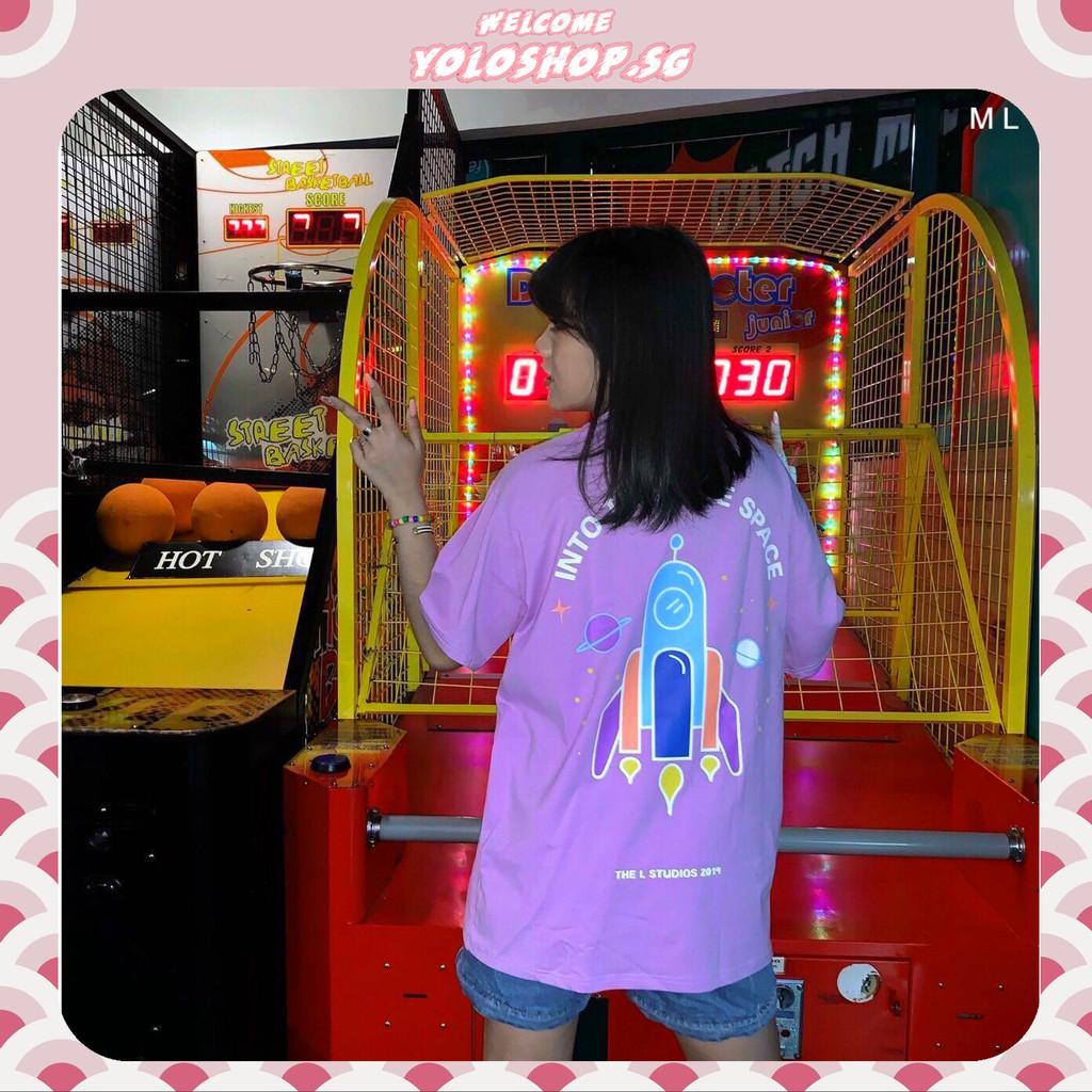 Áo Thun Tay Lỡ Unisex Form Rộng INTO THE LOVE SPACE Ulzzang Couple