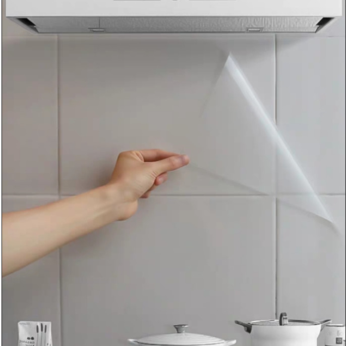 Cuộn 5 Mét Decal Dán Bếp Cách Nhiệt Trong Suốt có sẵn keo PC0001