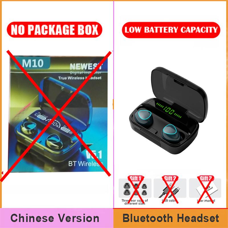 Tai nghe không dây 3500mAh Bluetooth V5.0 TWS Tai nghe không dây Màn hình LED với Power Bank Tai nghe có micrô