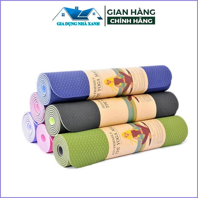 Thảm tập yoga, gym, thể dục tại nhà TPE Đài Loan cao cấp, chống trơn trượt, êm ái khi sử dụng