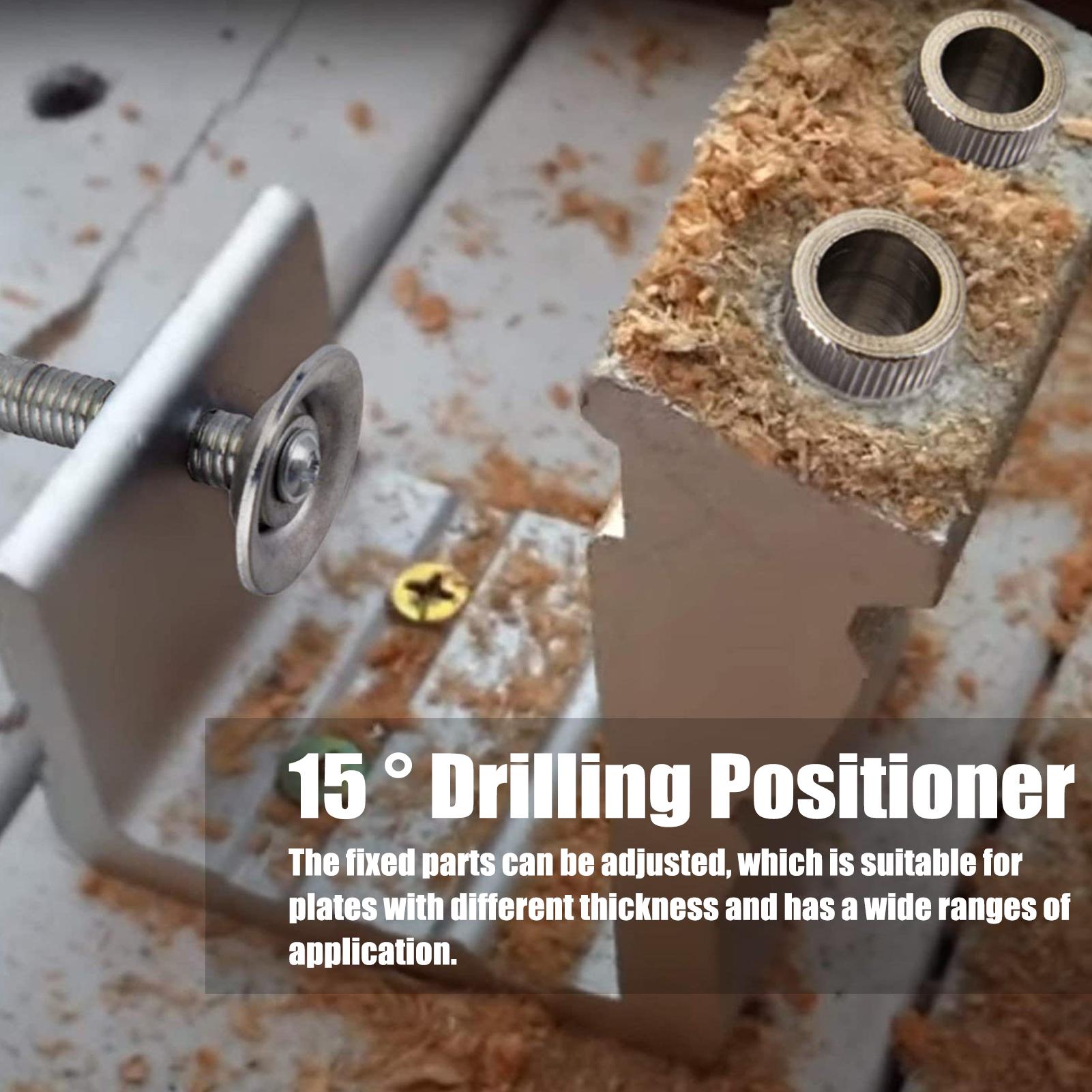 Woodworking Oblique Hole Locator 15 ° Drilling Positioner Inclined Hole Digging Hole Opener Drill Locator Making
