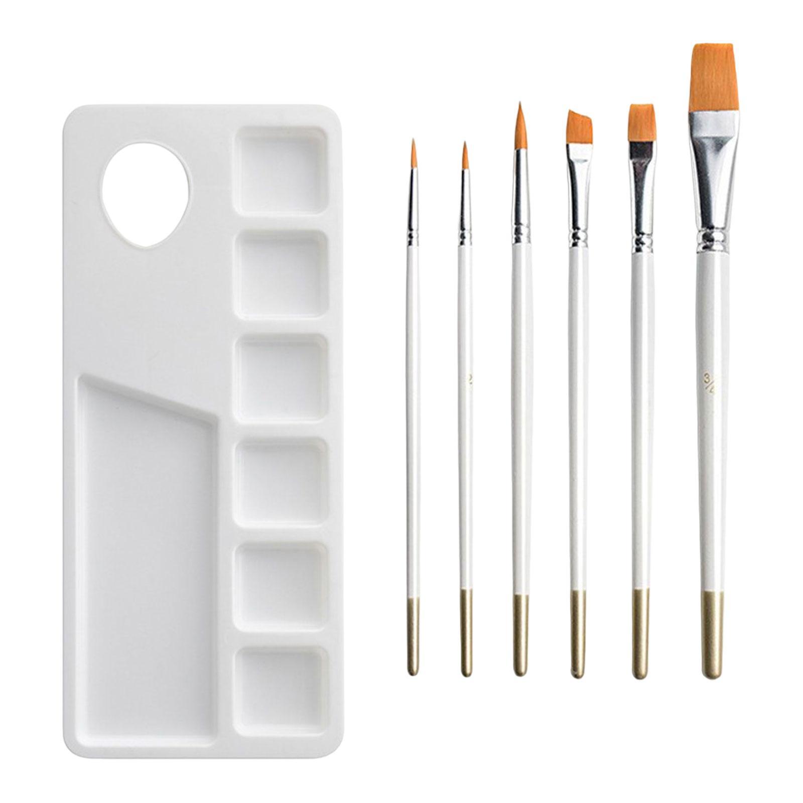 7 Pieces Artist Paint Brushes Durable Accessory Long Handle Paint Brush Pen Set Acrylic Painting Brushes Paintbrushes for Kids Adults Artist