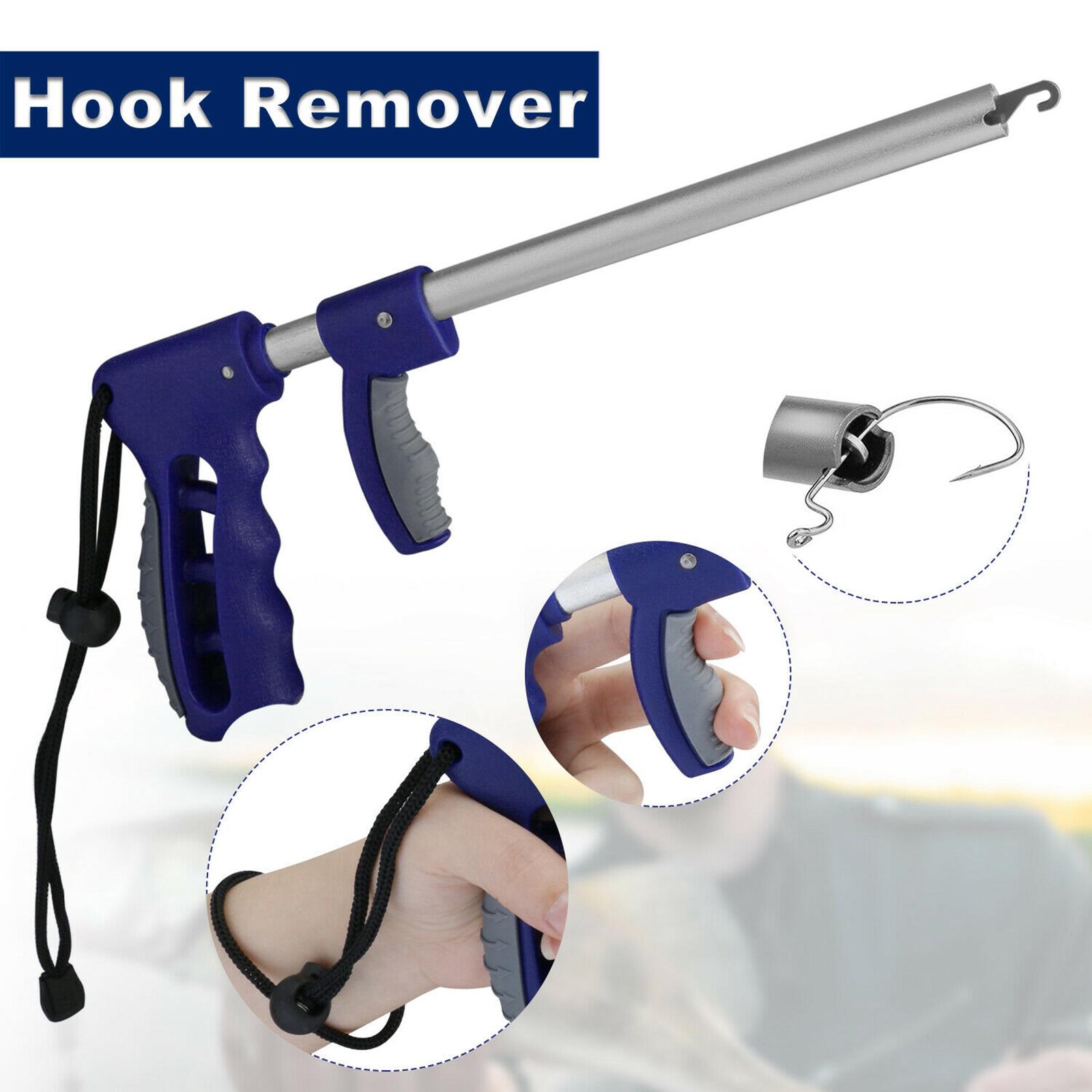 Fish Hook Remover Fishing Tackle Spring-Loaded Handle Saltwater Fishing Hook Extractor Fishing Line Removal Accessories