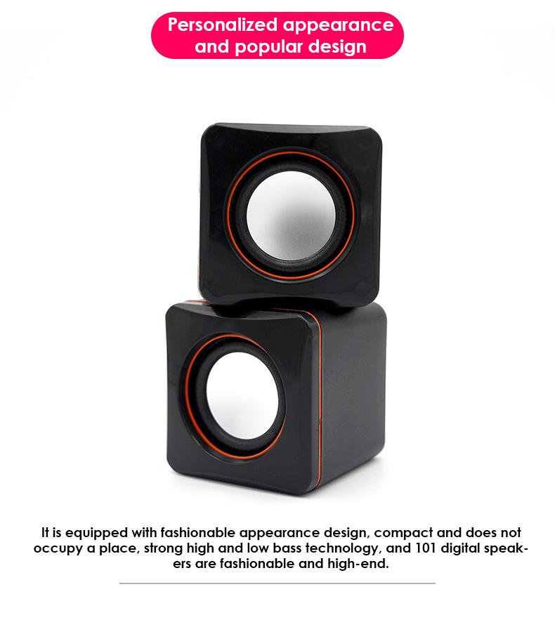 Máy tính xách tay máy tính xách tay Mini Audio Audio Audio Mini Desktop mới Multimedia Wired Wired Loa nhỏ màu: Đen