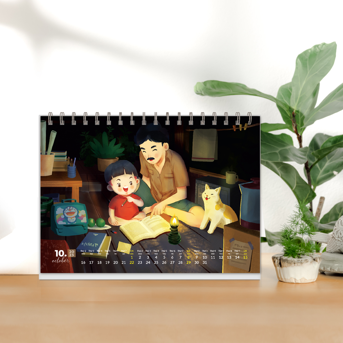 Combo 5 cuốn Lịch bàn 2023 - TUỔI THƠ + Quà tặng