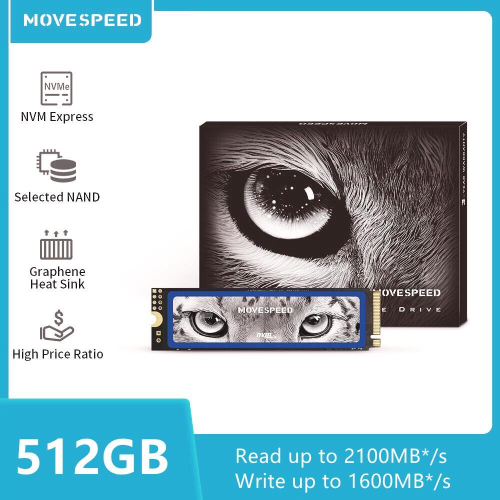 Ổ cứng ssd MOVE SPEED NVMe 512GB PCIe có DRAM Gen3x4 M.2 2280 - Hàng chính hãng